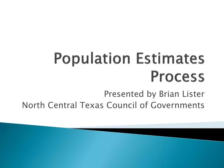population estimates process