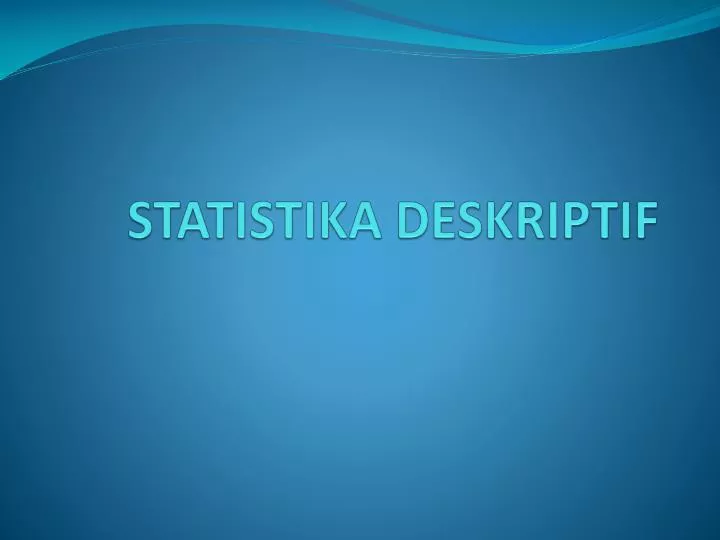 statistika deskriptif