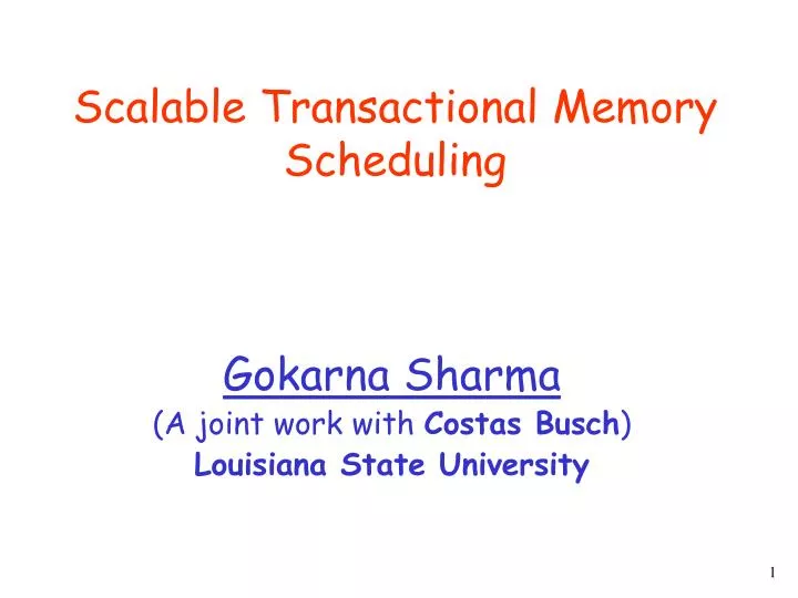 scalable transactional memory scheduling