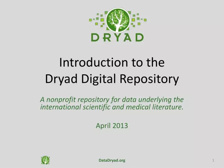introduction to the dryad digital repository