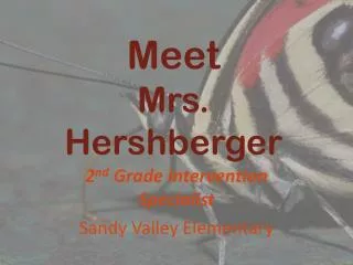 Meet Mrs. Hershberger