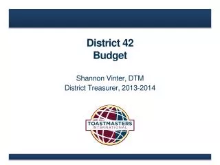 District 42 Budget