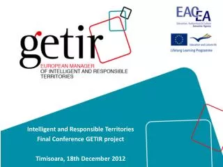 Intelligent and Responsible Territories Final Conference GETIR project