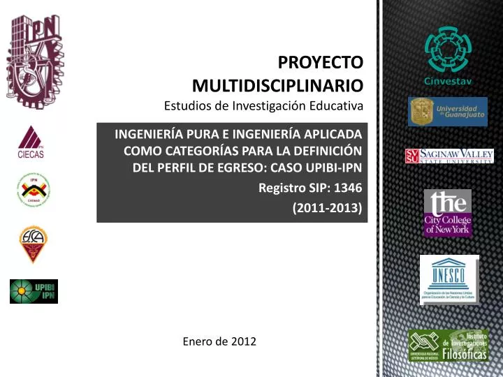 proyecto multidisciplinario estudios de investigaci n educativa