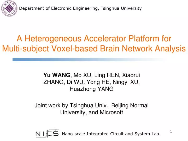 a heterogeneous accelerator platform for multi subject voxel based brain network analysis
