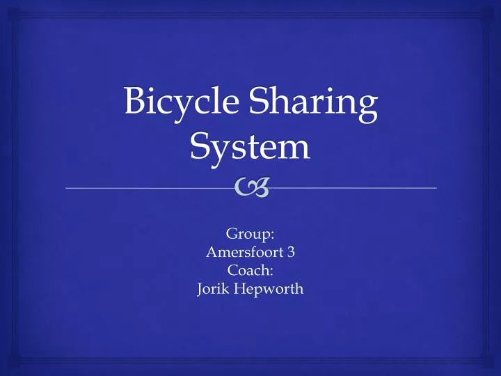 bicycle sharing system