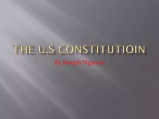 the u s constitutioin