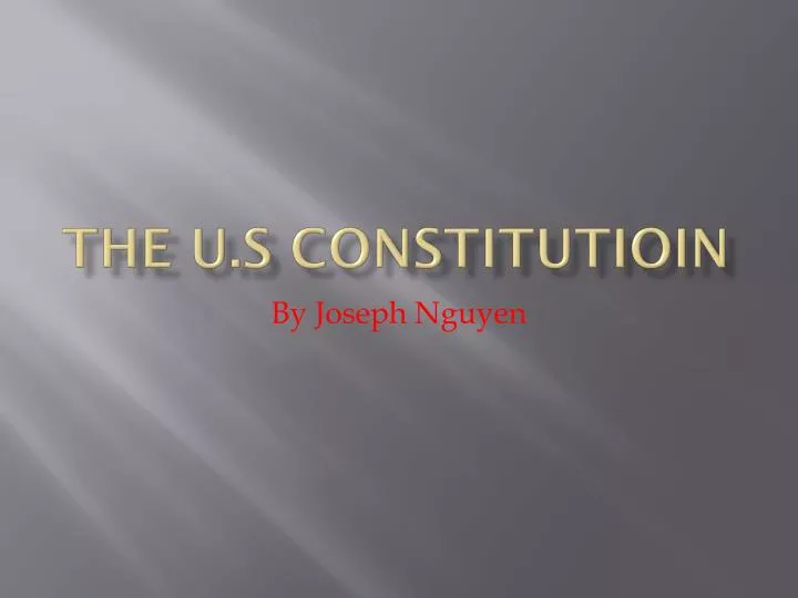 the u s constitutioin