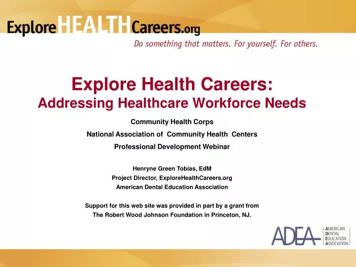explore health careers addressing healthcare workforce needs