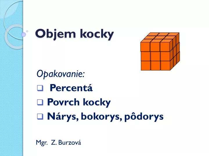 objem kocky