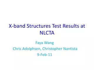X-band Structures Test Results at NLCTA