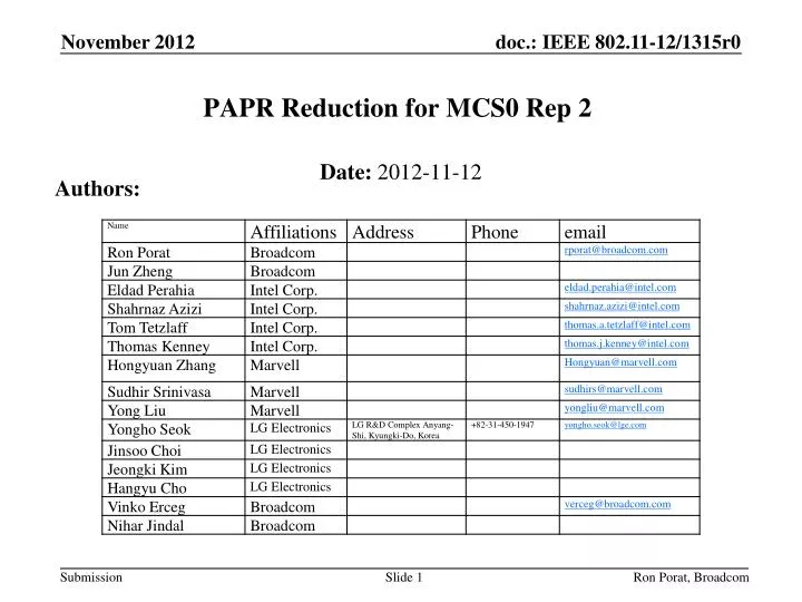 papr reduction for mcs0 rep 2