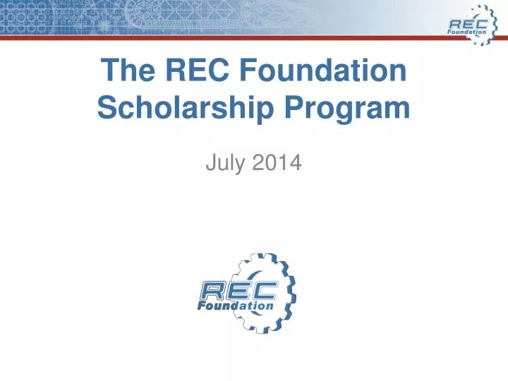 the rec foundation scholarship program
