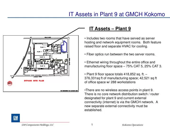 it assets in plant 9 at gmch kokomo