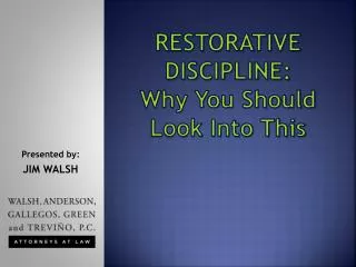 RESTORATIVE DISCIPLINE: Why You Should Look Into This