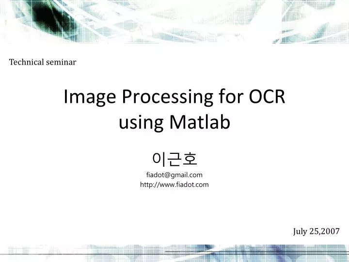 image processing for ocr using matlab