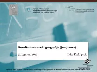 matura iz geografije junij 2012
