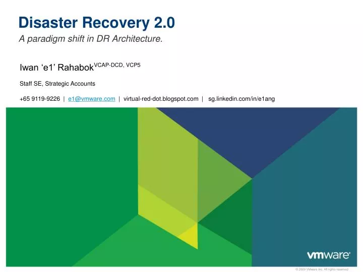disaster recovery 2 0