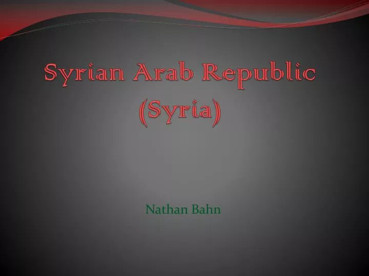 syrian arab republic syria