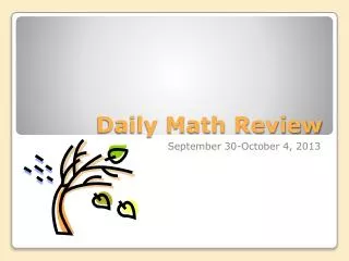 daily math review