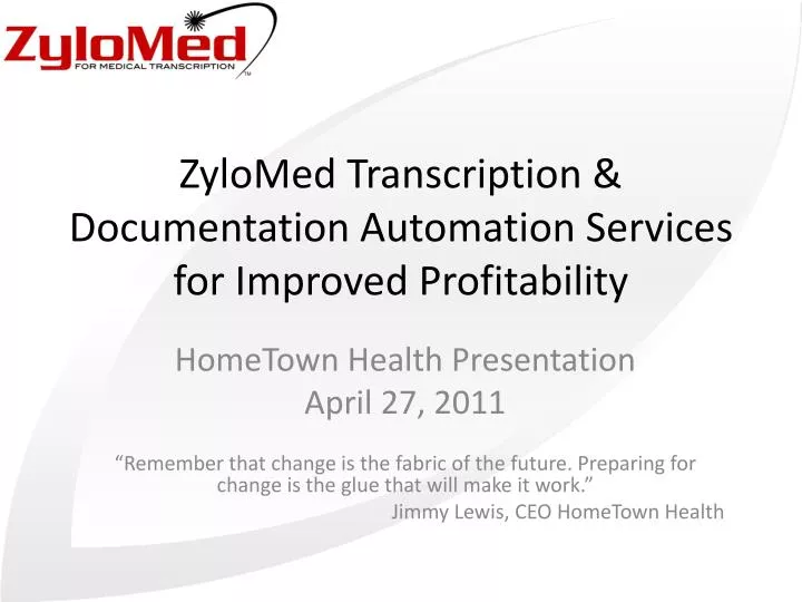 zylomed transcription documentation automation services for improved profitability