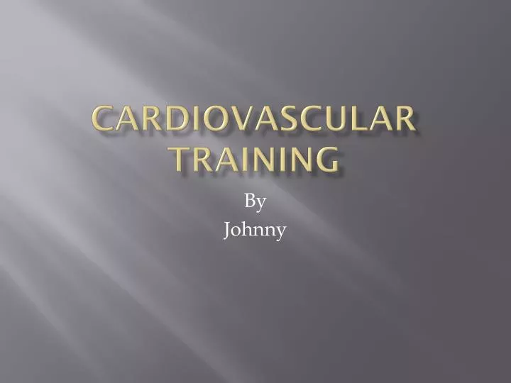 cardiovascular training