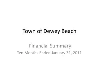 town of dewey beach