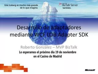 desarrollo de adaptadores mediante wcf lob adapter sdk