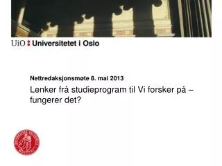nettredaksjonsm te 8 mai 2013