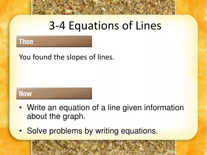3 4 equations of lines