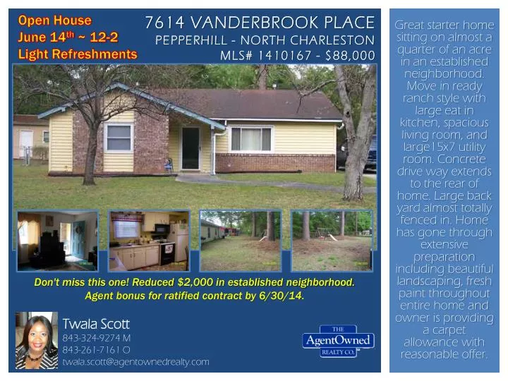 7614 vanderbrook place pepperhill north charleston mls 1410167 88 000