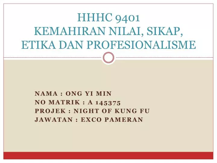 hhhc 9401 kemahiran nilai sikap etika dan profesionalisme