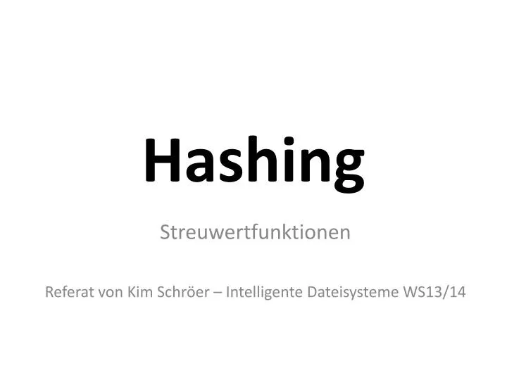 hashing