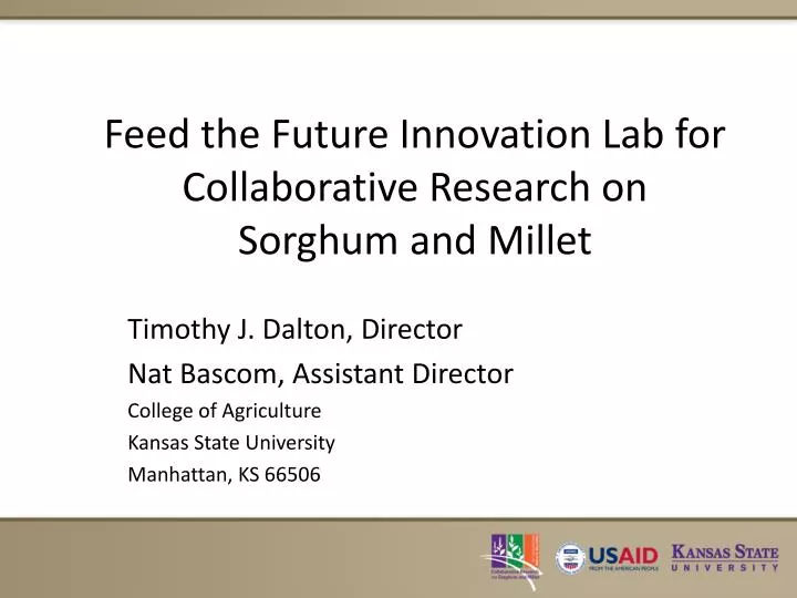 feed the future innovation lab for collaborative research on sorghum and millet