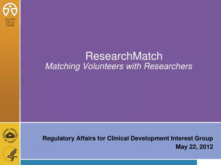 researchmatch matching volunteers with researchers