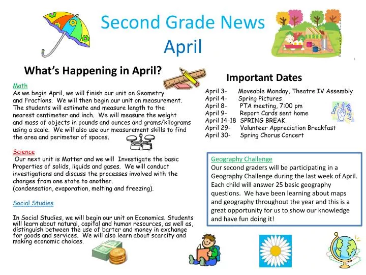 second grade news april