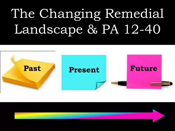 the changing remedial landscape pa 12 40