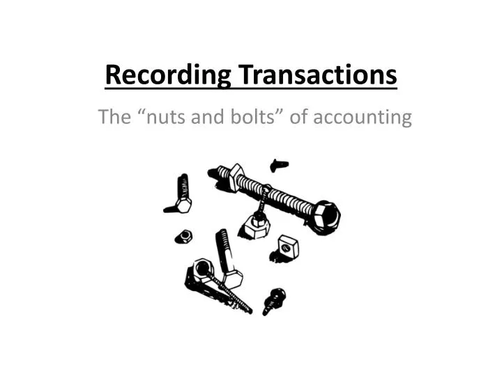recording transactions