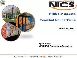 NICS RP Update TeraGrid Round Table