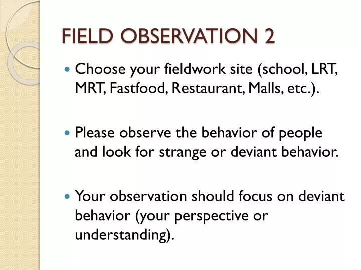 field observation 2