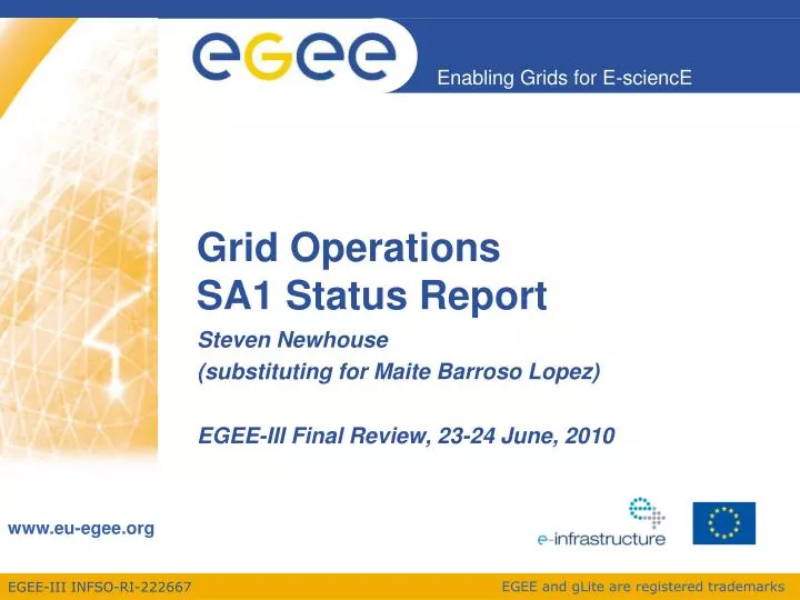 grid operations sa1 status report