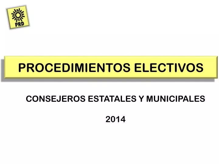 procedimientos electivos