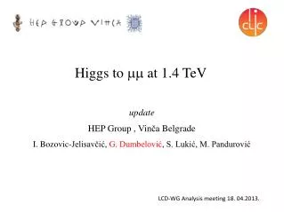 Higgs to ?? at 1.4 TeV