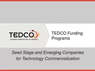 TEDCO Funding Programs