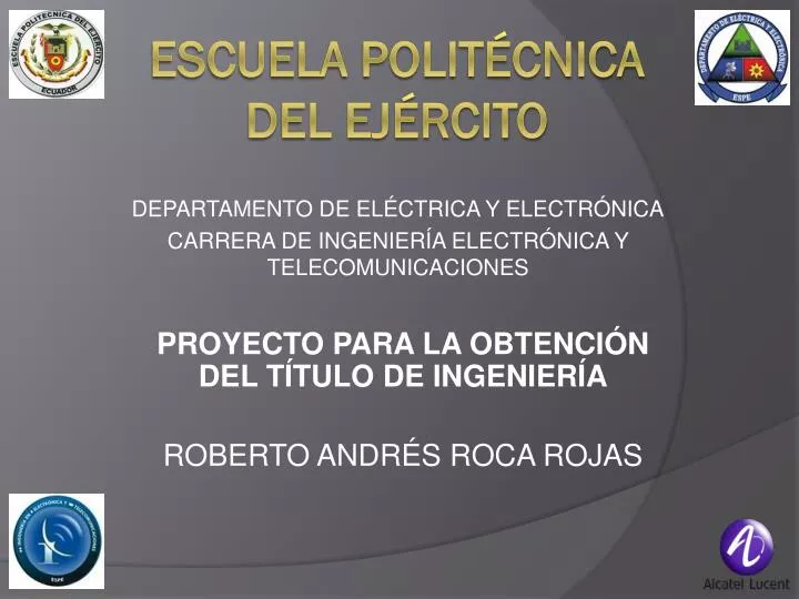 departamento de el ctrica y electr nica carrera de ingenier a electr nica y telecomunicaciones
