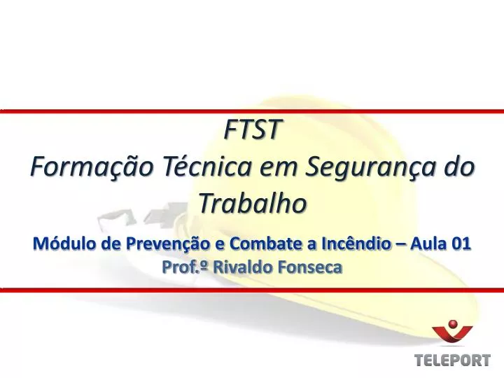 ftst forma o t cnica em seguran a do trabalho