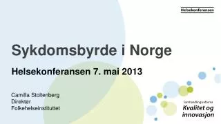 sykdomsbyrde i norge