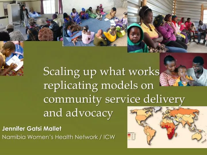 scaling up what works replicating models on community service delivery and advocacy