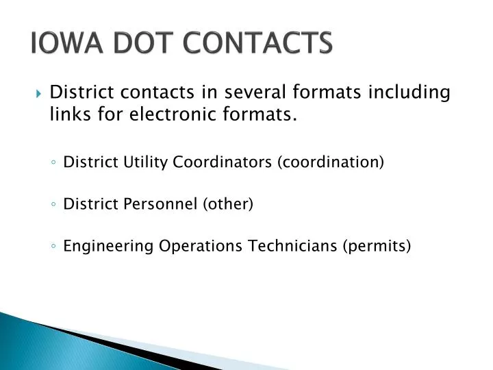 iowa dot contacts