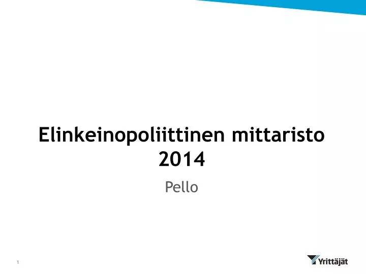 elinkeinopoliittinen mittaristo 2014